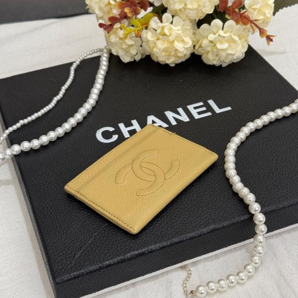 Chanel 奶茶色卡夾 