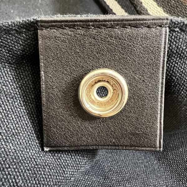 Hermès 愛馬仕 帆布拼皮購物包 