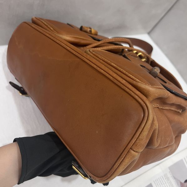 Gucci 竹節雙肩包 