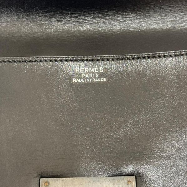Hermès黑色皮革手拿包 