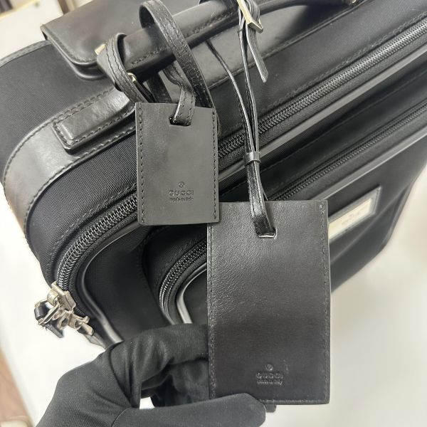 Gucci 黑色尼龍拉桿行李箱 