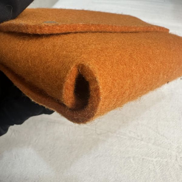 HERMES 中古Etui Cartes GM 橘色毛氈撲克牌套 多功能收納盒 