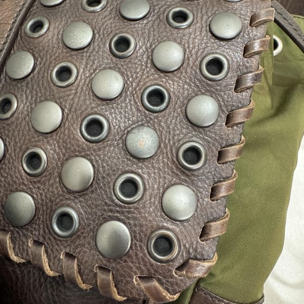 Prada 普拉達 Archive 尼龍皮革拼接郵差包 