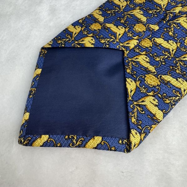 Versus 藍老虎圖紋 領帶（中古） 