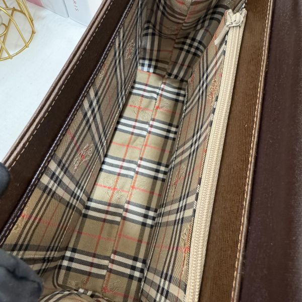 Burberry 復古拼接皮革手提包* 