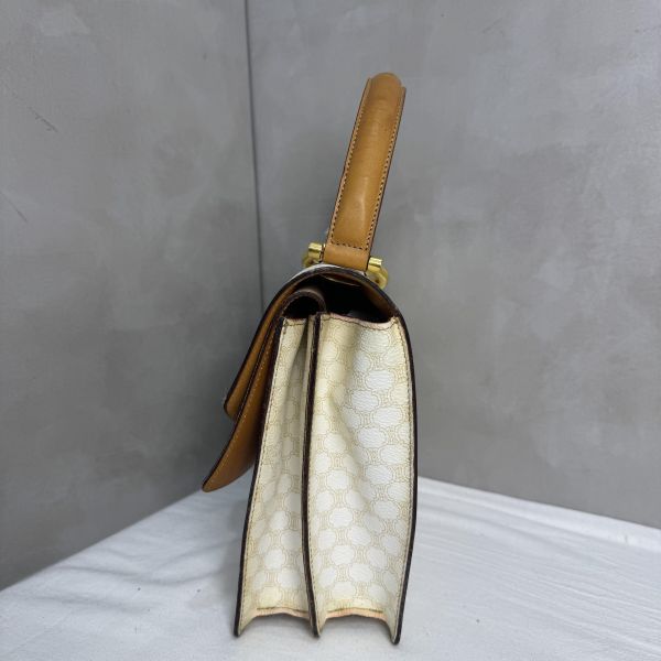 Celine 白色老花雙子星手提包 