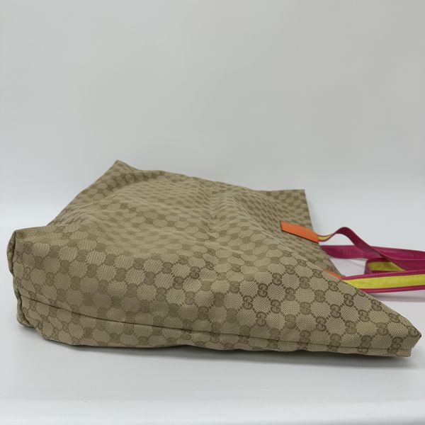 Gucci 古馳 超大購物米色帆布托特包 