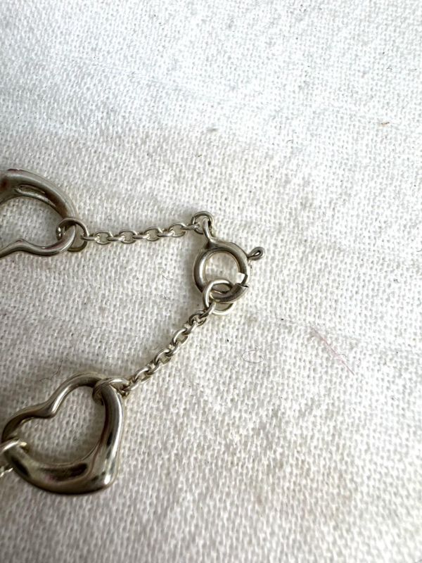 Tiffany & Co. 近全新純銀愛心手鏈 