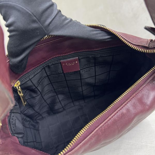 Celine 酒紅色單肩包 
