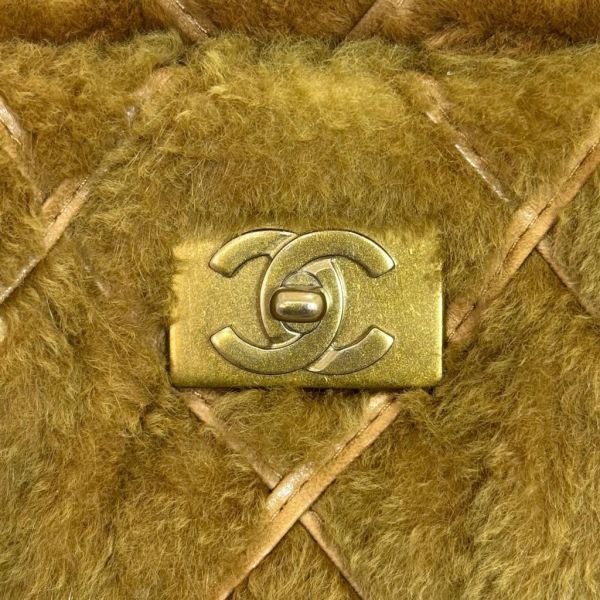 CHANEL 棕色皮草托特包 