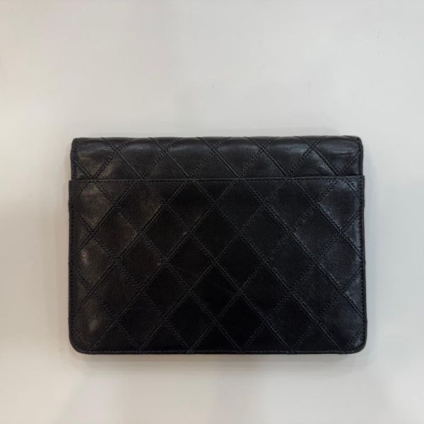 Chanel vintage 黑金手拿錢包 