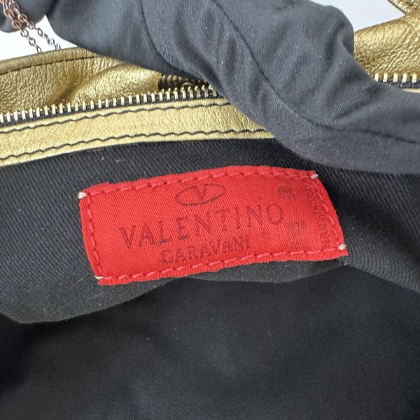 Valentino Nuage Bow 系列金色皮革超大肩背包 