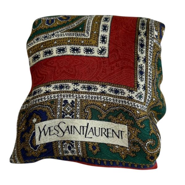 YSL 聖羅蘭 經典復古絲巾 