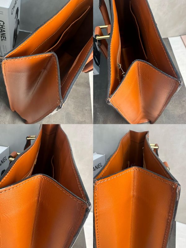 Bally 復古浮雕B黑棕雙色皮革手提包Tote Bag /公事包* 