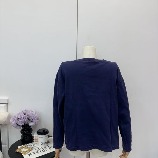 YSL 深藍色圓領衛衣 