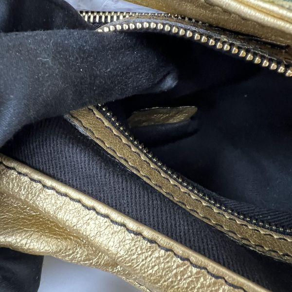 Valentino Nuage Bow 系列金色皮革超大肩背包 