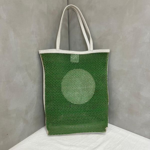 Chanel 綠色網球網兜單肩包 
