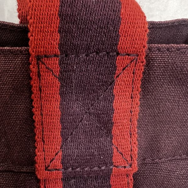 Hermès 酒紅中號帆布手袋 