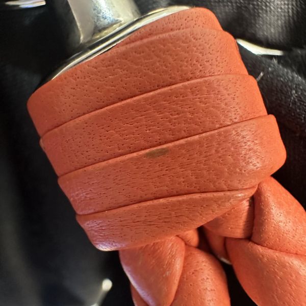 BV 中古橘色小編織鑰匙圈吊飾 