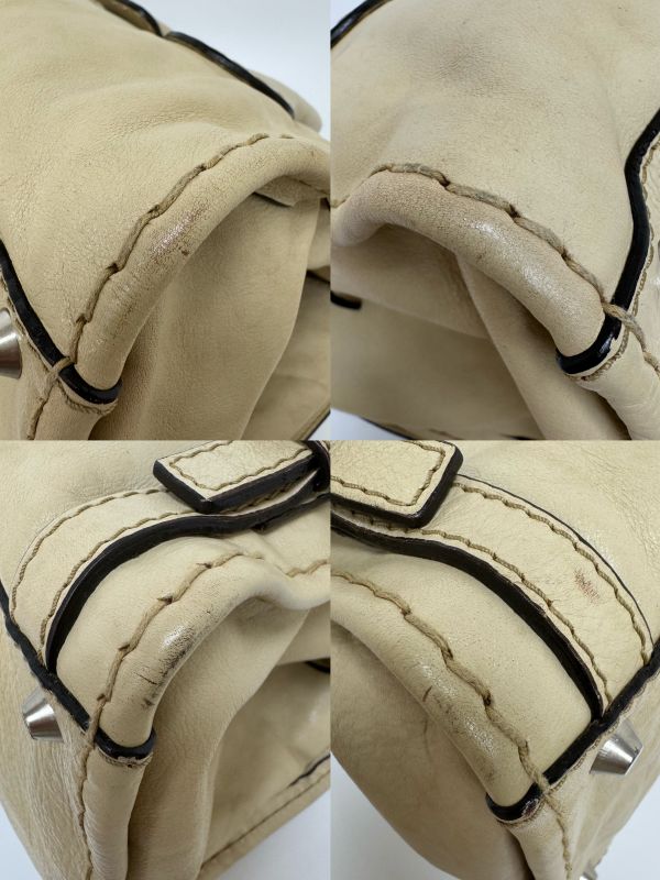 Chloe Edith Bag 米白前口袋手提包 