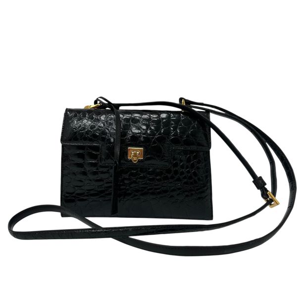 Valentino 范倫鐵諾 金色燙印 斜背包 