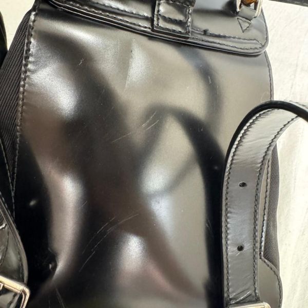 Gucci 尼龍黑色小後背包 