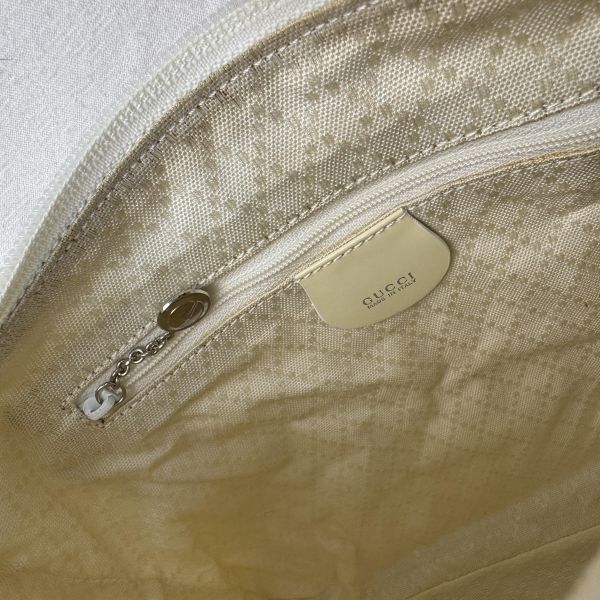 Gucci 米白竹節手提肩背包 