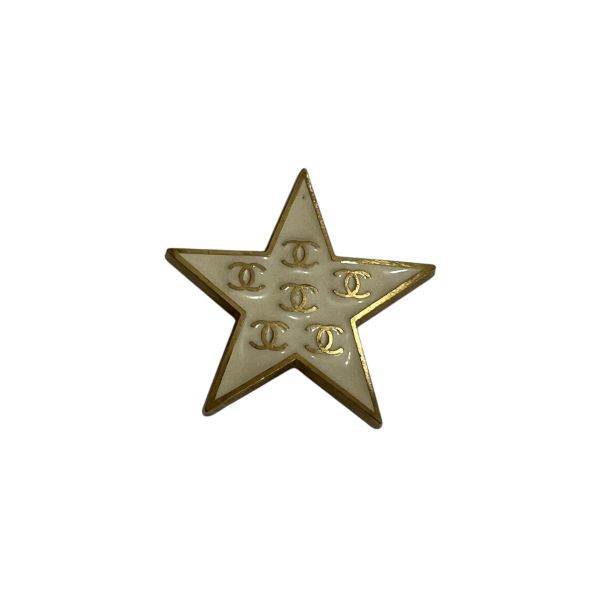 Chanel 黃色星星胸針 