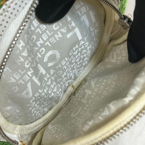 Chanel 綠色網球網兜單肩包 