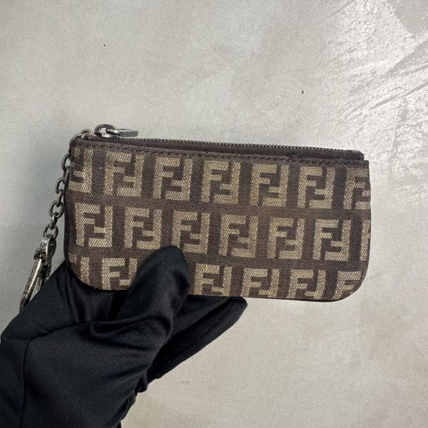 Fendi Zucca FF 老花帆布鎖匙包 