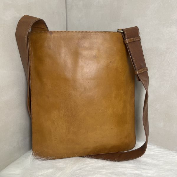 YsL 棕色皮革 斜背包 