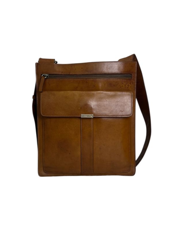 YsL 棕色皮革 斜背包 