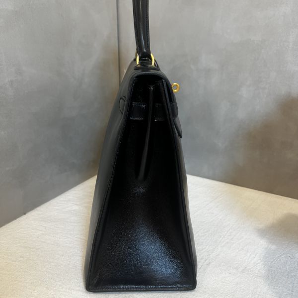 Hermès Kelly 32 黑色金扣 