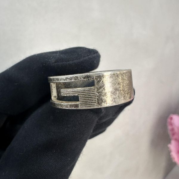 GUCCI 中古G 925銀飾戒指 