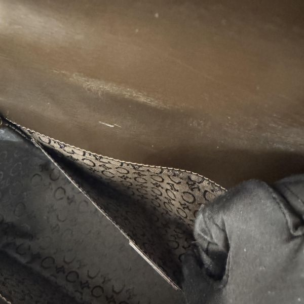 Celine 賽琳 皮草漆皮肩背包 