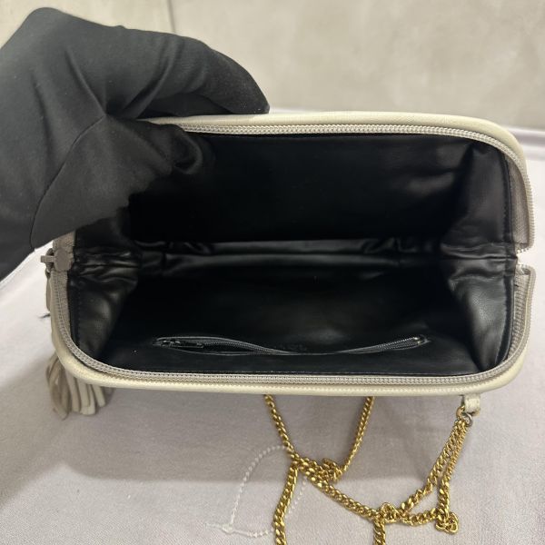 Bally古典縫皮革鏈條單肩包 