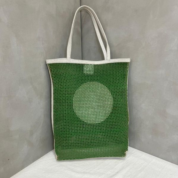 (出清特惠)Chanel 綠色網球網兜單肩包 