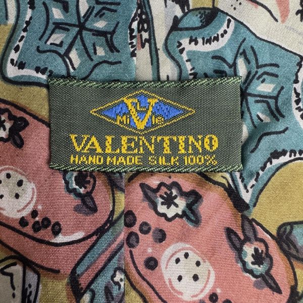 Valentino 復古電話領帶（中古） 