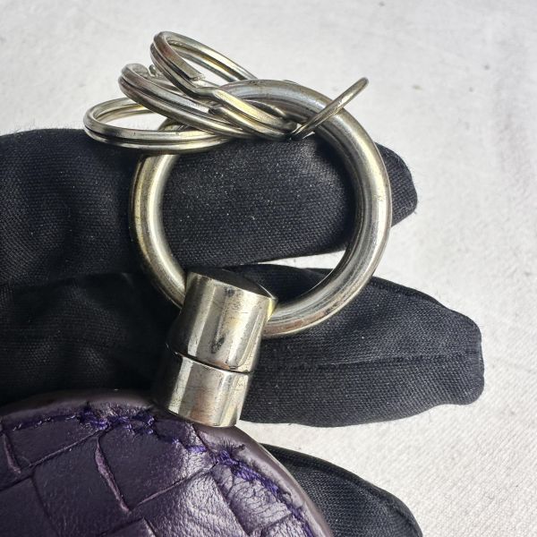 BV 中古紫色小編織鑰匙圈吊飾 