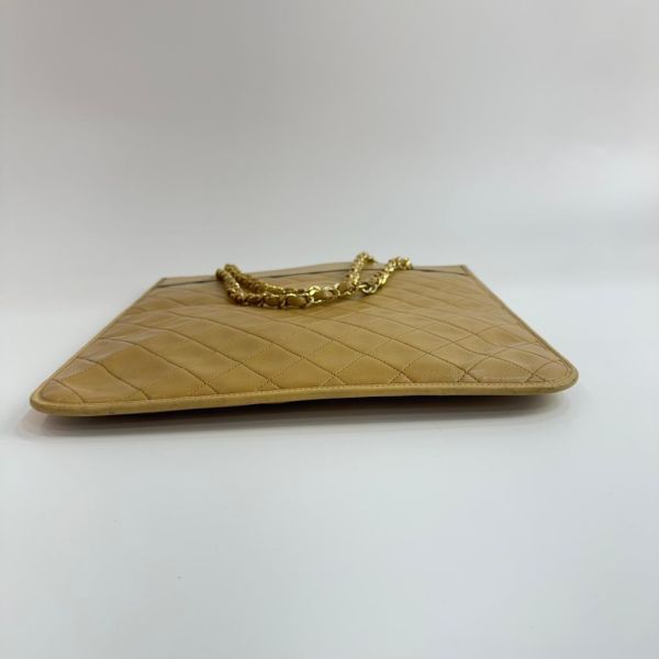 Chanel CARA Vintage奶茶色琴譜包 