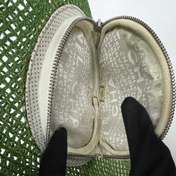 (出清特惠)Chanel 綠色網球網兜單肩包 