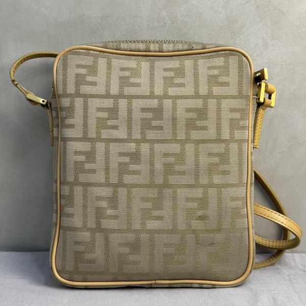 Fendi 芬迪 緹花帆布斜背包 