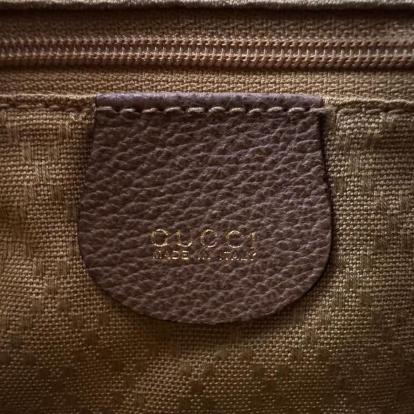 Gucci 竹子絨面咖後背包 