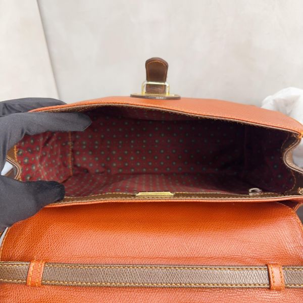 Loewe復古拼色兩用手提 肩背包 