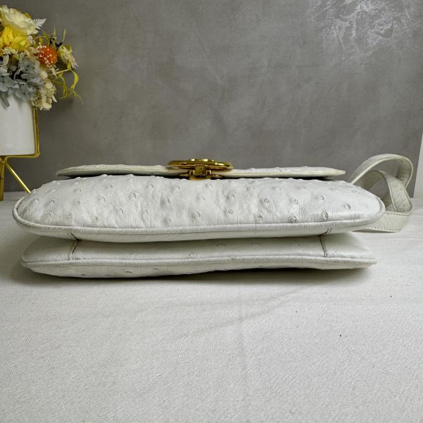 celine 鴕鳥皮古董單肩包 