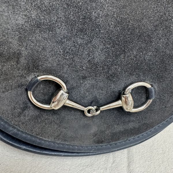 Gucci麂皮馬銜扣腰包 