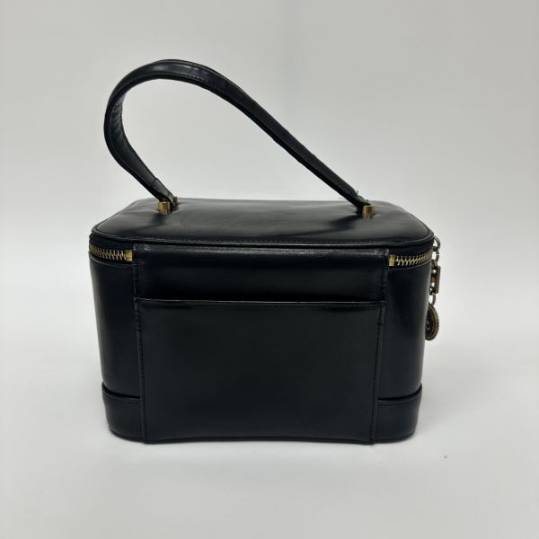 Versace Vintage 中古太陽神標誌黑色手提化妝包 