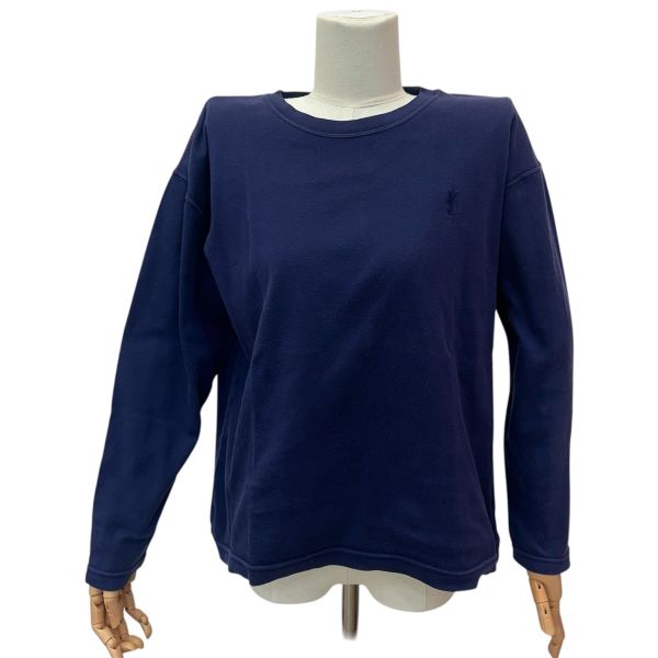 YSL 深藍色圓領衛衣 