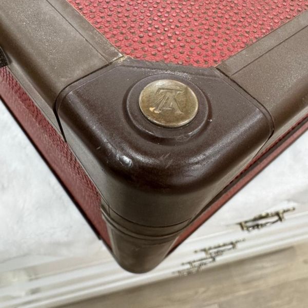 Louis Vuitton 硬箱 紅皮革旅行箱 