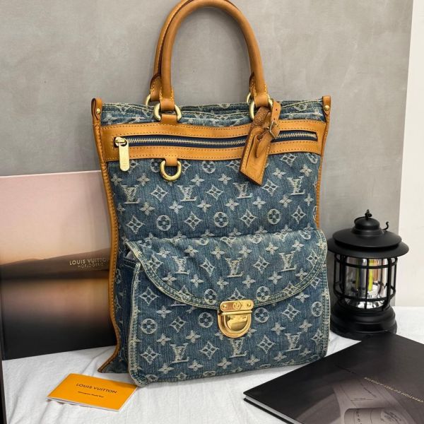 Louis Vuitton 牛仔購物手提包 